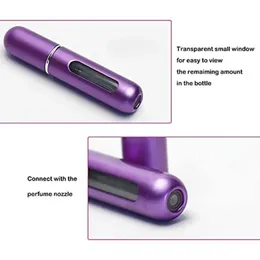 2024 5 ml REFILLABLE PORTABLE Travel Mini Spray Refillable Convenien Tom Atomizer Parfymflaskor Kosmetiska behållare för resenär för