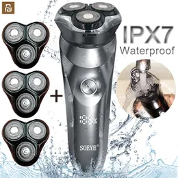 Elektrisk rakapparat för Mens Electric Shaver Smart Razor för skägg Timmer IPX7 Vattentät våt och torr rakmaskin Män rakapparat 240411