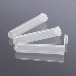 Garrafas de armazenamento 1000pcs 10ml Micro centrífugo Tubo de teste de contêiner de frasco plástico transparente com tampa de tampa de encaixe para suprimento de amostra de laboratório