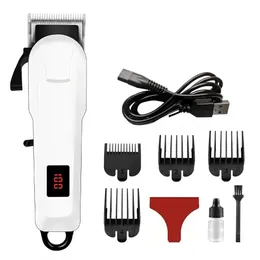 Home verwenden Electric Hair Clipper Digitale Display Haar Trimmer Friseur Shop Schneidschere KALD -KOPF -Rasiermaschine 240408