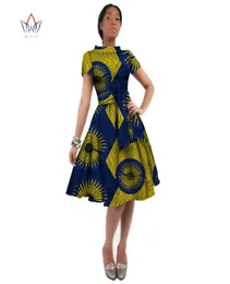 Vestido da África inteira para mulheres vestidos de estampa de cera africana Dashiki Plus Size Africa Style Roupas para mulheres Vestido de escritório WY0822140287
