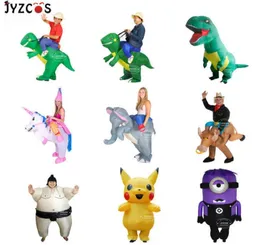 Jyzcos Purim Halloween Christmas Xmas الكبار الكبار أزياء الديناصورات Dragon تنفجر فستان Trex Fancy للأطفال ركوب الأطفال على Q091804836