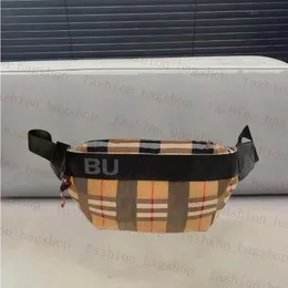 Tasarımcı bel çantası bumbag çapraz vücut moda göğüs çantaları naylon ekose kemer çanta erkek kadın paketi tuval omuz çantası lüks deri crossbody fanny paketi çanta