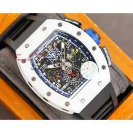 RM1103 Ceramic maschile dimensione 40x50x16mm Cronografo inossidabile designer Montres orologi guardano RM11-02 Meccanica Superclone Luxe con 2024 Skeleto Watch Zy 245