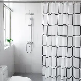 Waterproof Shower Curtain Mildew Proof Durable Bathroom Screens With Hook Modern Printed Bathtub Curtains Bathroom Accessories 240419