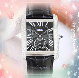 Shiny Starry Big Times Lovers Watches Men Quartz Battery Moving Orologio Due Diamonds Anello Canna Canna quadrata Day Day Day Day One Eye Designer Owatch Regali