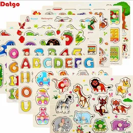 3D Puzzles de 30 cm Baby Toys Montessori Puzzim de madeira Puzz de mão Placa Educacional Puzzles de madeira para crianças Cartoon Veículo Animal Presente de criança 240419