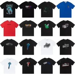 Mens T Shirt Grafik Tee Tech Trapstar Tee Tasarımcı Gömlek Nakış Mektubu Yaz Baskı Kısa Kollu Üst Siyah Tshirt Satıyor Lüks Erkekler Haikyuu Giysileri