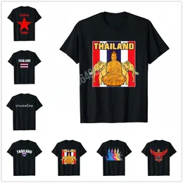 Erkek Tişörtleri Daha Fazla Tasarım Tropikal Asya Taylandlı Bayrak Hediyesi Tayland T-Shirt Erkekler Kadın Gömlek Üstleri Pamuk Tees