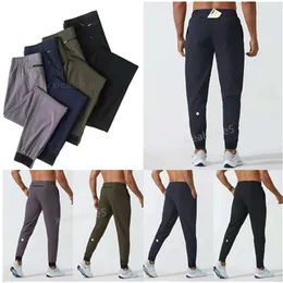 LL Men's Jogger Long Pants Sport Yoga Outfit Quick Dry Drawstring Gym Pockets Sweatpants Trousers Mens Casual Elastic Waist fitness