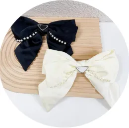 Barrettes Hair Clips Barrettes Simple Designer Solid Luxury Brand Печать сплошного цвета Big Bowknot Barrettes.