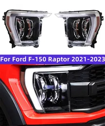 Luci d'auto per Ford F-150 Raptor 20 21-2023 Aggiornamento Drl Angel Eyes Design Assemblaggio di fari a LED completo