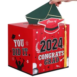 Party Supplies Graduation Card Box Glückwunsch Kartenhalter Karton 2024 Dekoration