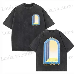 القمصان للرجال الحجم strtwear y2k ts القطن خمر الاتجاه غير الرسمي strt casa نمط المطبوعة الرجال/النساء t-shirt قصيرة القصيرة t240419