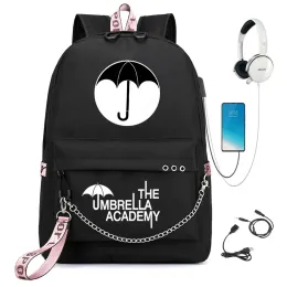 Сумки зонтичная академия подростка девочек мальчики рюкзак рюкзак для студентов школьные сумки образец детская школьная сумка мочилас USB -заряд