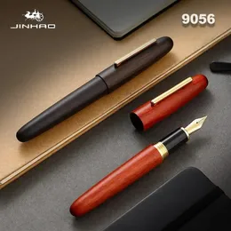 Jinhao 9056 천연 나무 만년 펜 럭셔리 우아한 펜 0.38/0.5/1.0mm 추가 미세한 펜촉 사무실 학교 작문 용품 240409