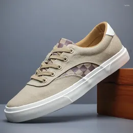 Casual Shoes Spring Autumn Canvas Studenter Laceup Walking Sneakers For Tenis Trend Vulcanized Flat Hombre BD24001