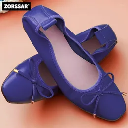 Sıradan ayakkabılar artı boyut 34-43 Yürüyüş Kadınlar Şeker Renk Bahar Kadın Daireler Üzerinde Slip Ladies Sonbahar Loafer Zapatos Mujer