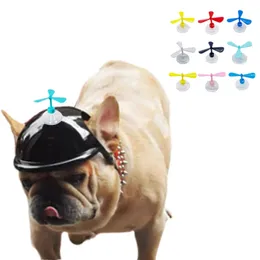 French Bulldog Safety Helm und Bambuslibelle Pet Accessoires Verstellbare Hundehelme für kleine mittelgroße Hunde im Freien im Freien 240418