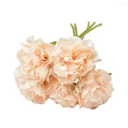 الزهور الزخرفية 5 جميلة الزفاف الاصطناعي الزفاف الحرير داهليا عائلة الخريف زهرة التطريز كرة