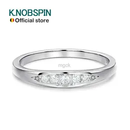 Anéis de casamento Knobspin D VVS1 Todos os anéis de moissanita para mulheres GRA Certificadas Laboratório Casamento de noivado de diamante 925 Sterling Silver Ring 240419