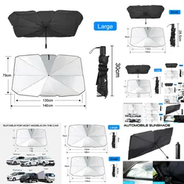 GPS GPS 65*125cm 79*140cm Foldable Car Windshield Sun Shade Umbrella UV Cover Sunshade Heat Insulation Front Window Interior Protection GPS GPS