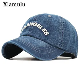 Xlamulu Denim Baseball Cap Men Jeans Jeans Snapback Casquette Plain Bone Hat Gorras Men Losangelesカジュアルパパ男性帽子T20076422997