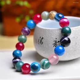 Связанные браслеты 10 мм браслет из натурального цветного шарика Женщины