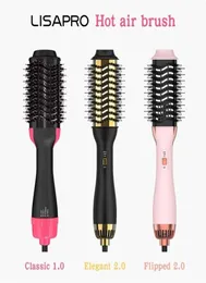 Curling Irons Lisapro Air Brush OneStep Cheader Volumizer 1000W Blow Soft Touch Pink Styler Gift Curler Straightener 2210263267768
