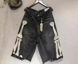 2020 Mens Yaz Şort Pantolon Kot Capris Chok Kapital Cavempt 19ss Nakış Kaburga Yıkanmış Denim Şortlu Moda Moda 67222281