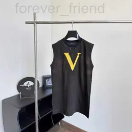 Erkek Tişörtler Tasarımcı Lvjia 24ss Yaz On Üç Çizgi Tie Boya Basılı Yelek, Unisex Gevşek Kolsuz T-Shirt Trend FWJU