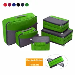 Сумки Ufine 5 PCS Travel Lage Organizerdouble Средний Carryon Легкие упаковочные кубики Сумки для хранения хранения