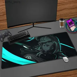 Mouse Pads Bilek Rests Mouse Pad Valorant Oyun Fare Mat 400x900 Büyük Bilgisayar Mousepad Gamer Lastik Mat Şirket Masa Pedi Tasarım Mousepads XXL Oyun Y240419