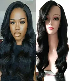 Человеческие волосы U Part Wig Brazilian Lief Wave Hair Hair Wigs для чернокожих женщин с глистыми вьющимися кудрявыми u часть бразильские парики волос 3895066