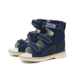 الصنادل أورتوكلكلاند للأطفال الصنادل العظمية للأطفال الصيفية الصيفية من الجلد مسطح الأحذية أزياء أحذية طفل صغير الحجم 22-32 240419