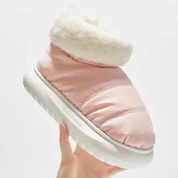 Sapatos casuais calçados de inverno impermeabilizados bota de neve de neve de neve macio de fundo luminoso
