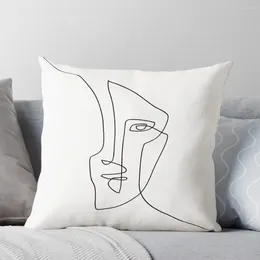 Kissen abstrakte Gesichtsabbildung - One Line Art Throw Cover Set Sofas für