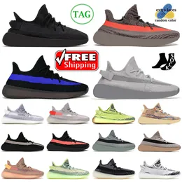 yeezy 350 kanye yezzy 350v2 shoes Designer Running Shoes Sapatilhas Casuais Homens Mulheres Chaussures Runner Classics MX Preto Onyx Branco Osso Aço Cinza Ao 【code ：L】