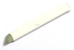 Whole50pcs 10pin A agulha de maquiagem de agulha Blades de caneta de caneta de 02 mm de diâmetro Microblading A agulhas para a sobrancelha 3D Bordado6200100