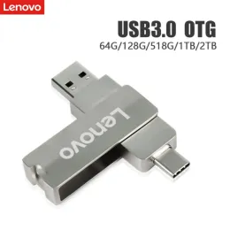 Kartlar Lenovo Flash Bellek Çubuğu 1 TB Kalem Sürücüsü USB 3.1 OTG Tip C Hafıza Çubuğu USB 2TB Anahtarlık Dizüstü Bilgisayar/4K TV/Tablet için Flash Sürücü