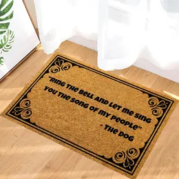 Carpets Ring The Bell And Let Me Sing You Song Of My People-The Dog Floor Mat Rubber Non Slip Backing Entry Way Door 24x16