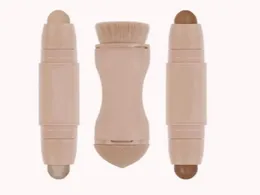 Whole Beauty Contour Highlighter Sticks 2 in 1 double ended Cream Concealer Highlight Stick Makeup SetBronzed Puff Brush Supp2838784