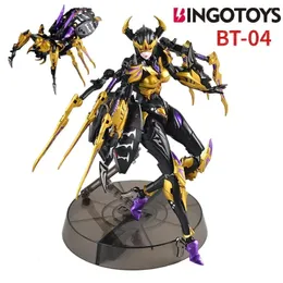 Stok Bingo Toys Dönüşümü BT-04 Blackarachnia BT04 Örümcek Kız Aksiyon Figürleri Oyuncak Hediye Koleksiyonu 240408