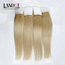 Wefts Bleach Blonde Indian Virgin Hair Straight Color＃613 Grade 8A Human Hair Weave Bundles Remy Hair Extensions 3/4PCSロット1230インチD