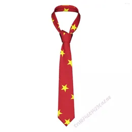 Laço amarra o pescoço da bandeira do Vietnã para homens mulheres casuais manta de gravata ternos magros de festa de casamentos gravata presente orgulhoso