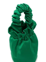 Bags 2022 New Women Mini Pleated Tote Green Bucket Bag Fashion Green Small Handbag