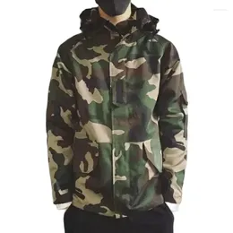 Jagdjacken Camouflage Herren Herbst Outdoor Workwear Japanische Windschutz-Kleidung-resistente Kapuzenschichten Jugend warmer Sport Casual Jacke