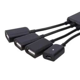 new 2024 Type-C 31 4 In 1 Micro USB Hub OTG Cable Extension Adapter for Android Samsung Tablet HUB with Power Supplyfor Samsung OTG Extensionfor Samsung OTG Extension