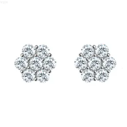 Charm 4.2ct VVS Moissanite Stud Earrings Flower Style Women 남자 블링 보석 클러스터 Moissanite Earrings Diamond