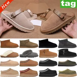 Designerstiefel für Frauen Australien Klassiker Ultra Mini Plattform Boot Tazz Tasman Pantoffeln Schaf Haut Baumwolle Slipper Womens Woll Wildleder Fellrutschen Suchschnee Stiefeletten